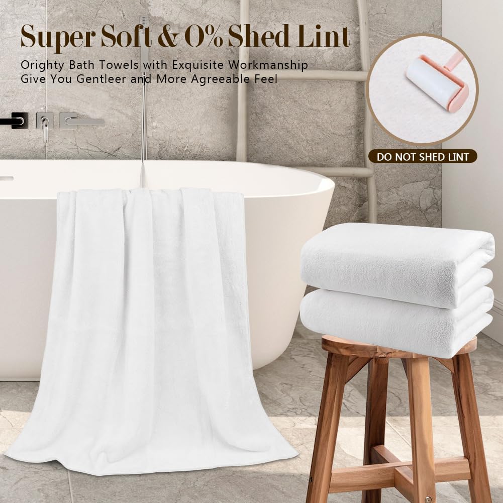Luxury Soft & Absorbent White Bath Towel - Premium Cotton