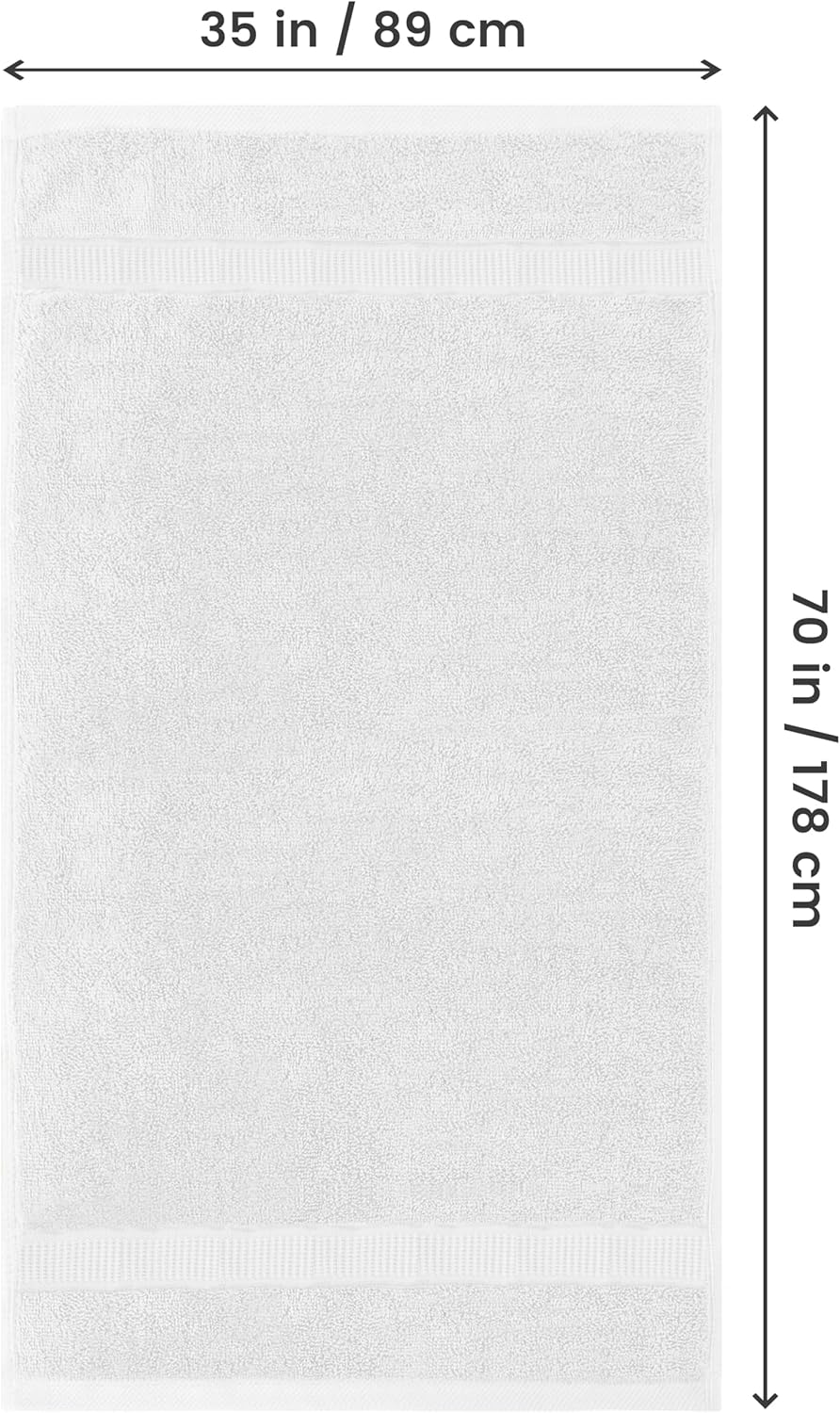 Luxury Soft & Absorbent White Bath Towel - Premium Cotton