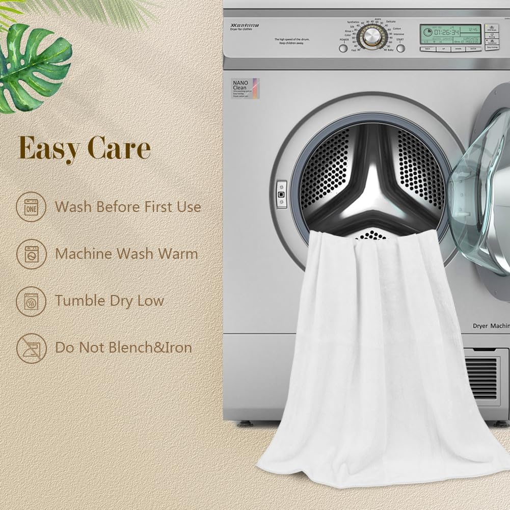 Luxury Soft & Absorbent White Bath Towel - Premium Cotton